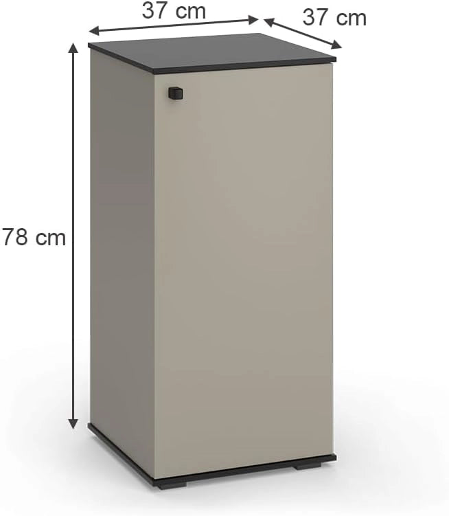 Mobiletto midi Joli, Grigio, 37 x 78 cm, adatto al montaggio a parete per riporre accessori da bagno
