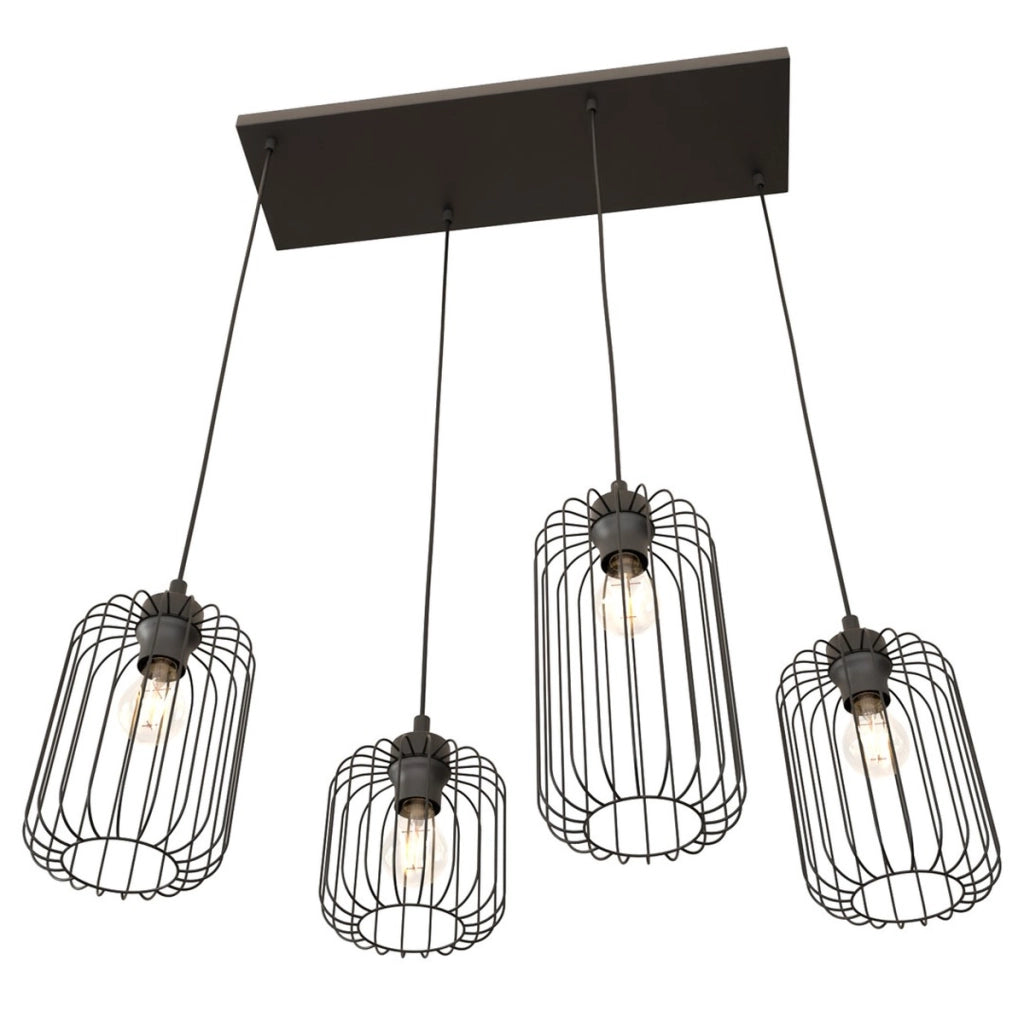 Lampada a sospensione VANDER in acciaio nero