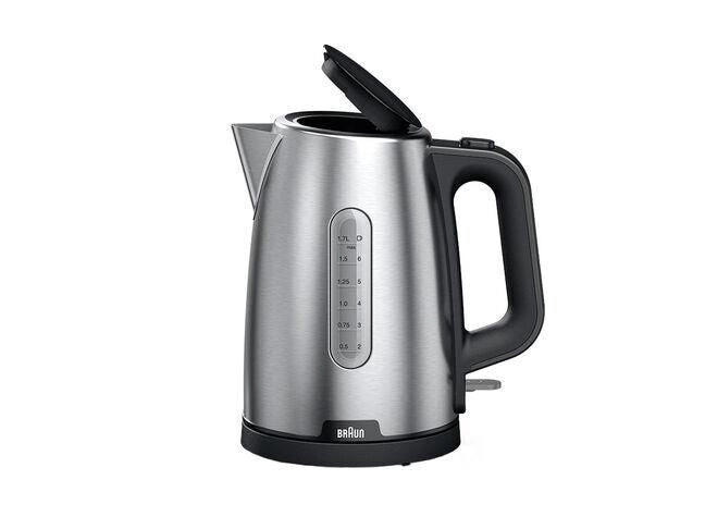 Braun WK 1500 bollitore elettrico 1,7 L 2200 W Nero, Stainless steel