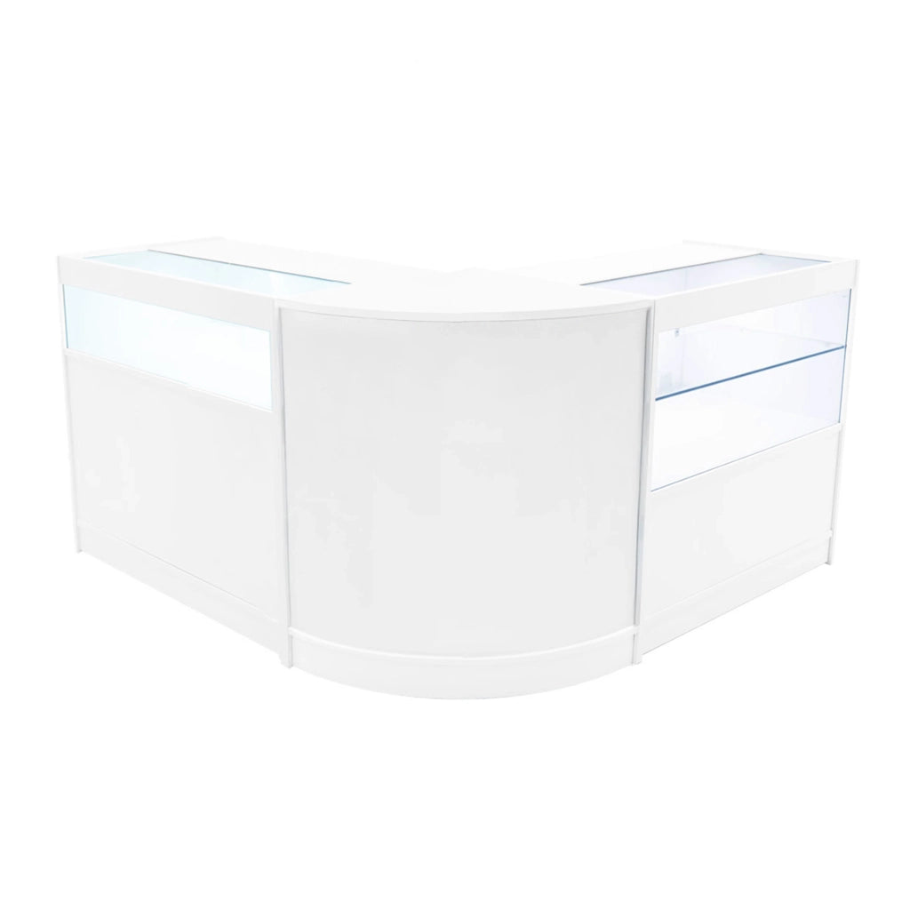 Set Banconi Adonis LED B900 C900 CM60 Bianco – MDF e Vetro