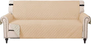 Banco acqua resistente con braccioli universale banco acqua resistente, antiscivolo, resistente alla sporcizia, spesso, lavabile banco acqua resistente adatto per gatti, cani e altri animali domestici, quattro posti, colore kaki