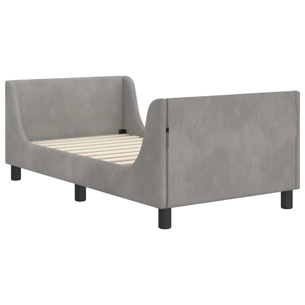Struttura letto bambini con testata Grigio chiaro 80 x 160 cm