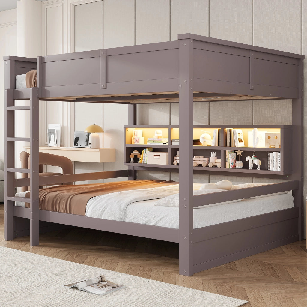 LETTO A CASTELLO 160x200 cm marrone con 6 vani contenitore