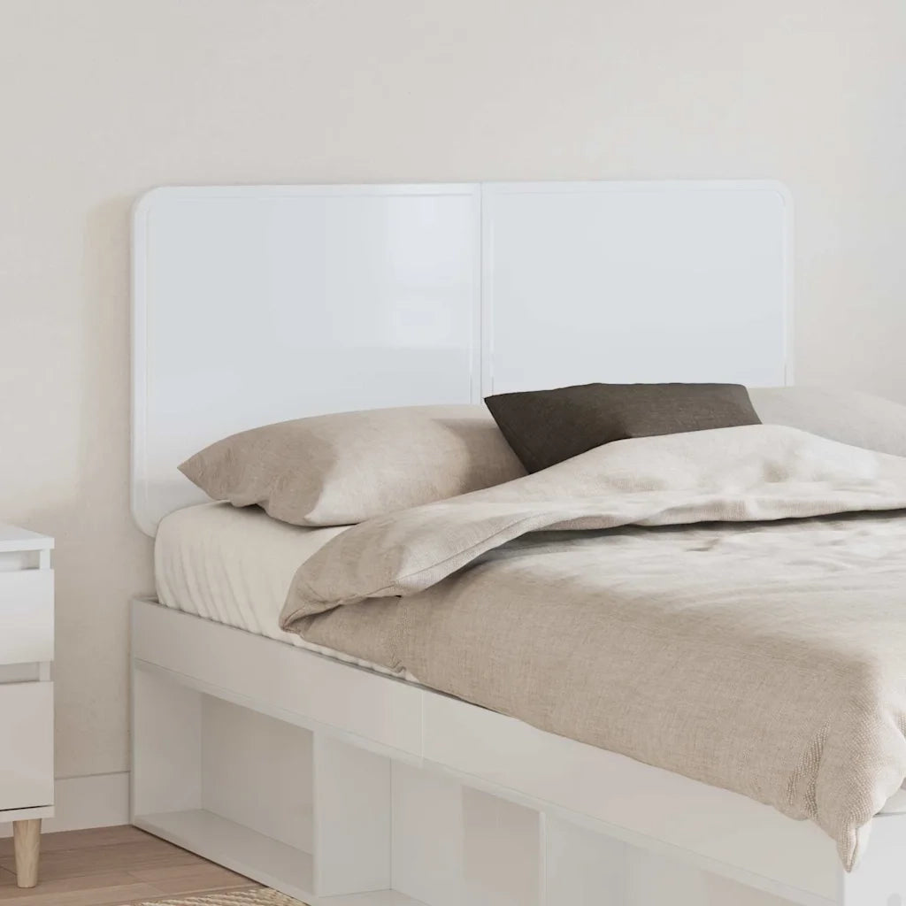 Testiera-Testata-Testiera Decorativa Bianco Lucido 120 cm Legno multistrato 396071