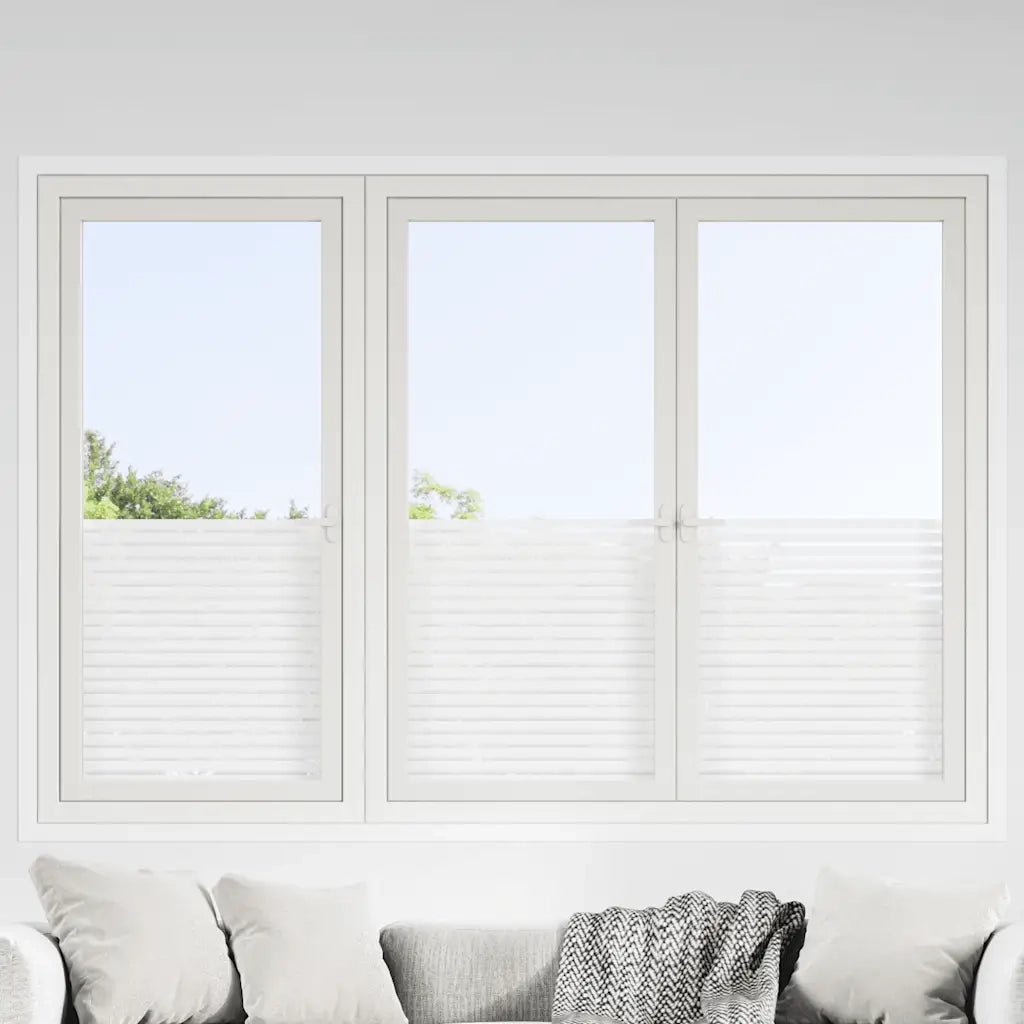 Pellicole per Finestre Smerigliate 2pz Motivo a Righe in PVC 3208971