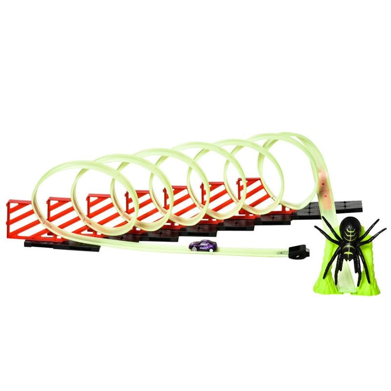 PISTA PER MACCHININE CON EFFETTI LUMINOSI E AUTOMOBILINA, PER BAMBINI