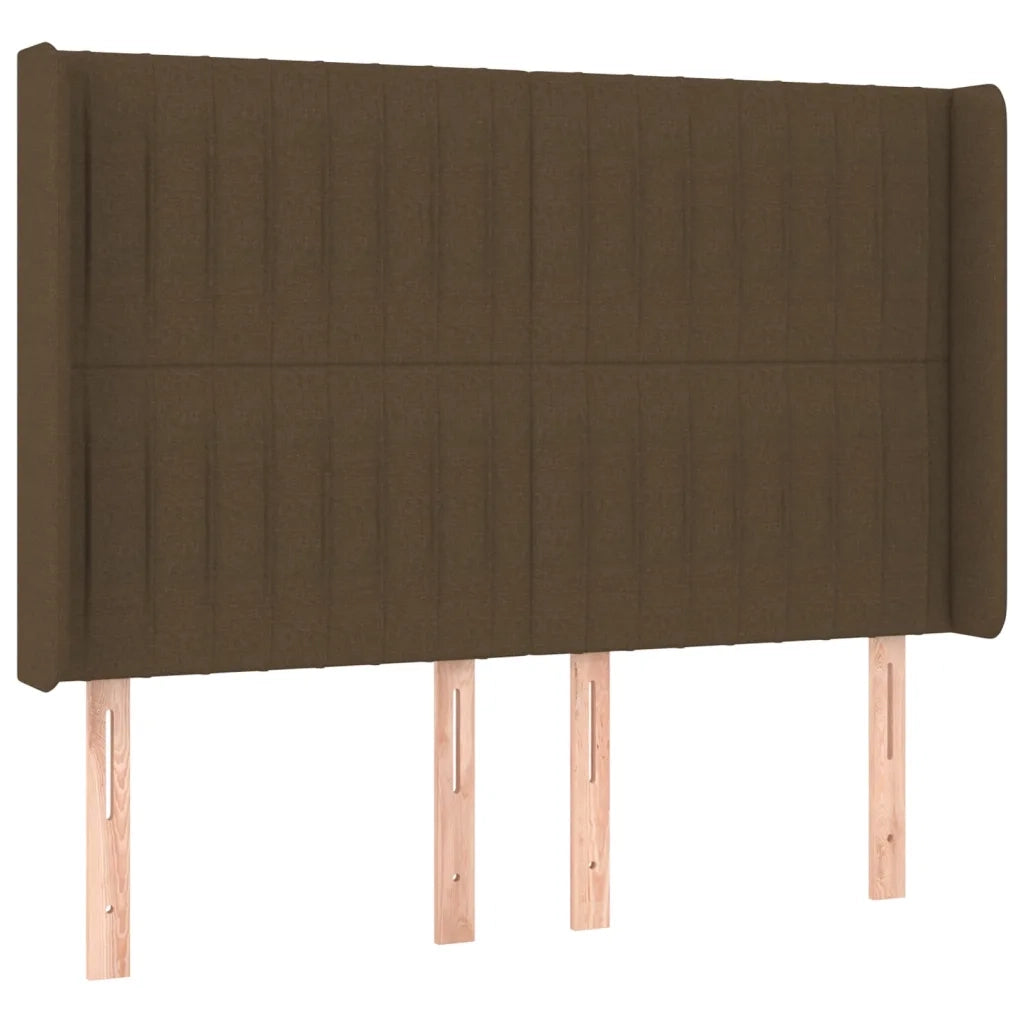 Testiera a LED-Testata con LED MarroneScuro147x16x118/128cm inTessuto 401675