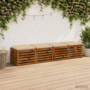 Cuscini per Sedia in 4 Pezzi SOEST 4 pz 100% Poliestere Crema 944451