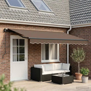 Tenda Retrattile Tortora 4 x 2 m Tessuto 3425825