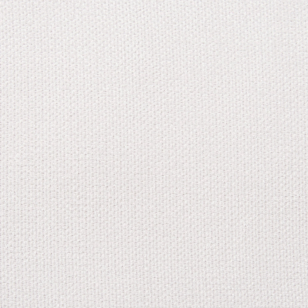 Divano angolare a 4 posti a sinistra Tessuto bianco Braccioli imbottiti a binario Cuscini aggiuntivi Stile moderno minimalista
