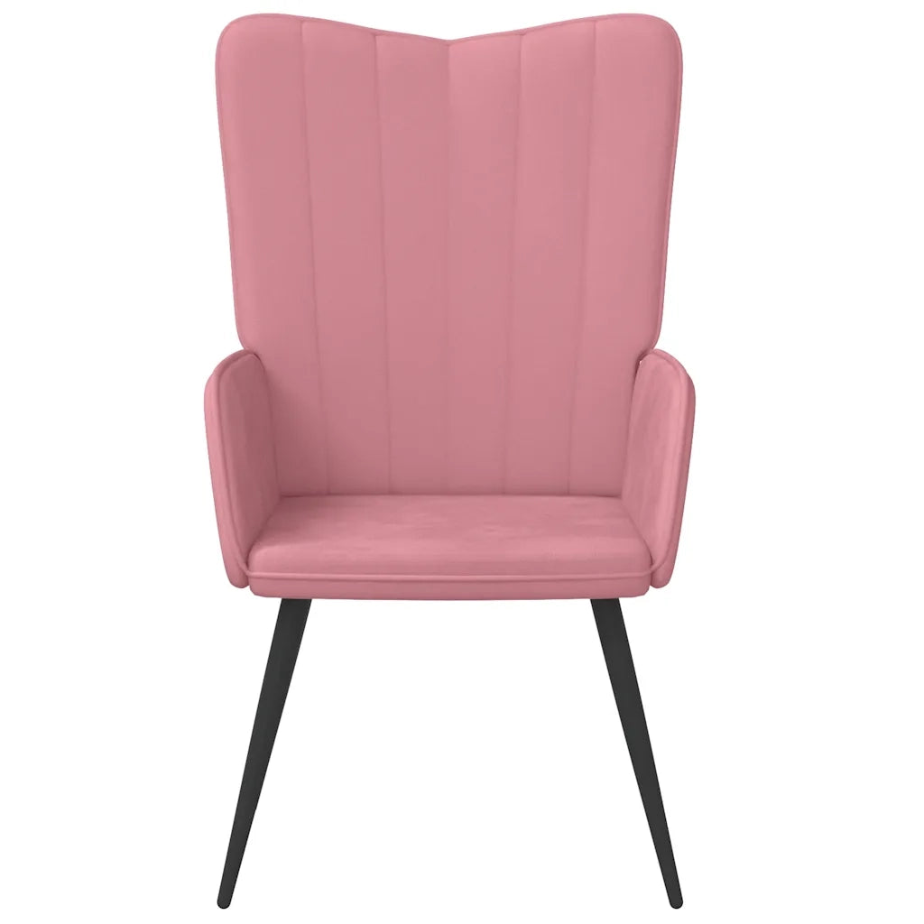 Poltrona | Sedia Relax Rosa in Velluto