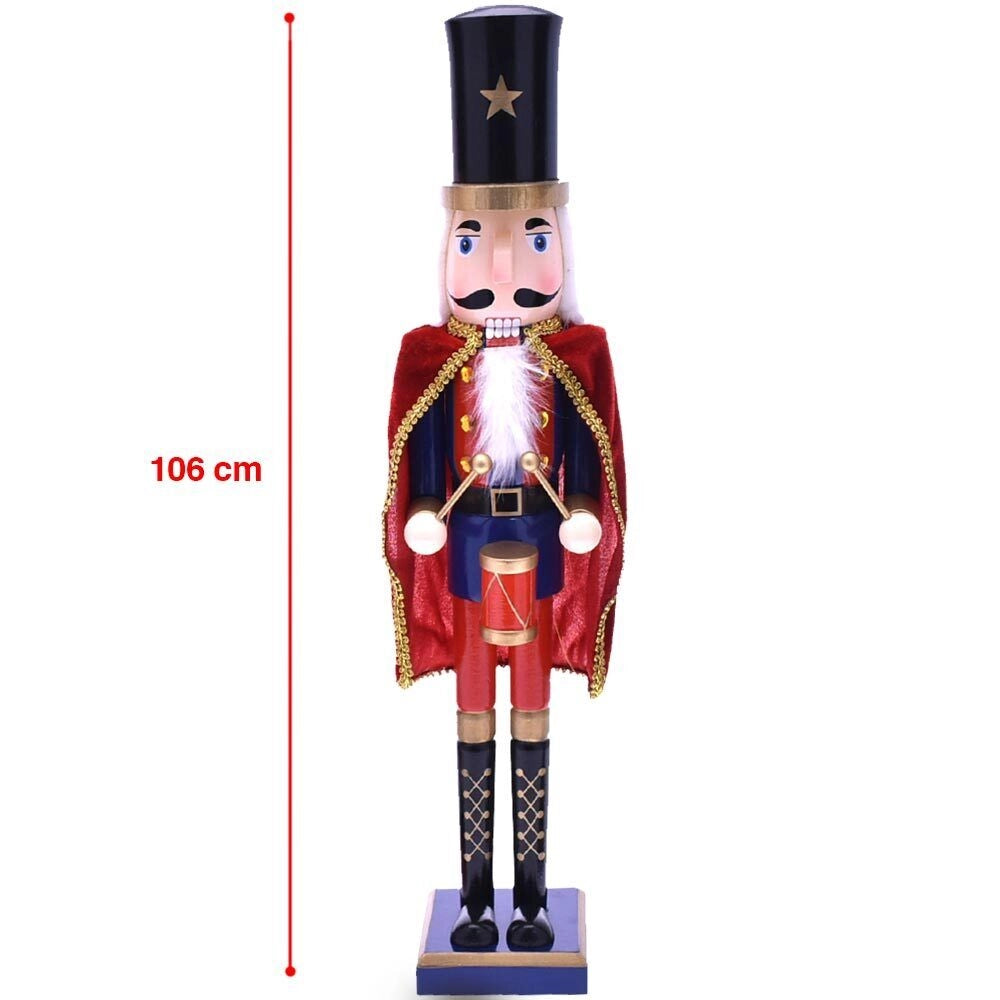 Soldato Schiaccianoci di Natale in Legno Altezza 106 cm Decorazioni Natalizie