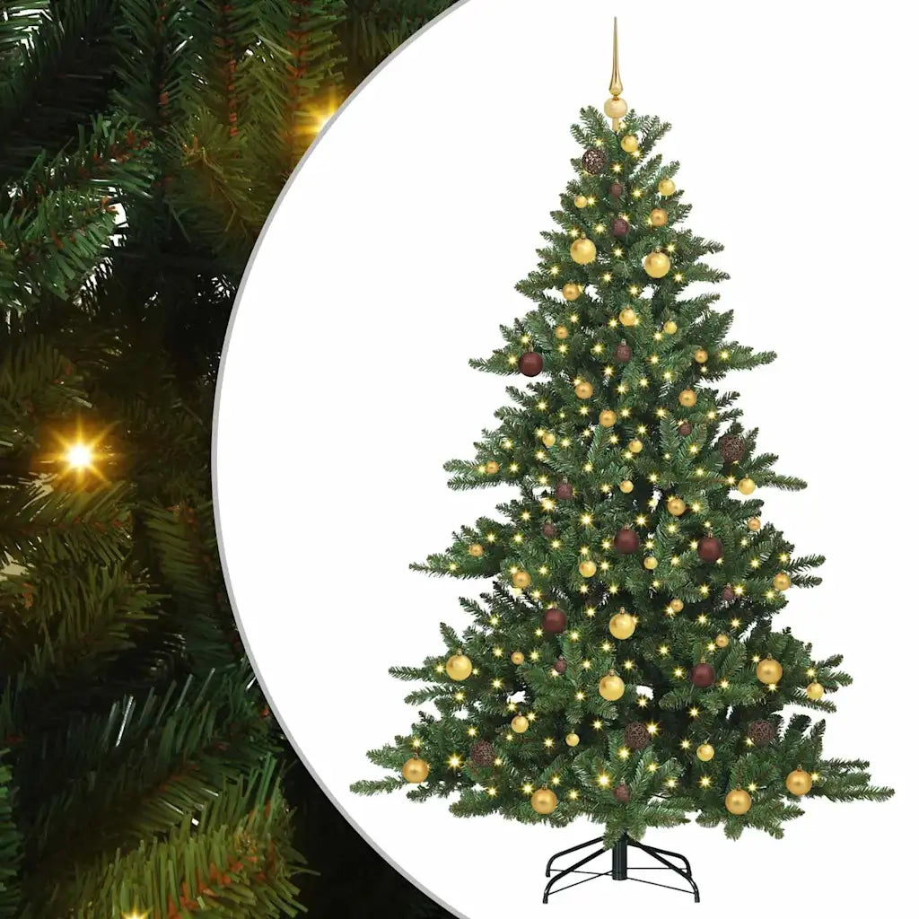 Albero di Natale Artificiale con Rami Pieghevoli Verde 210 cm 3397676