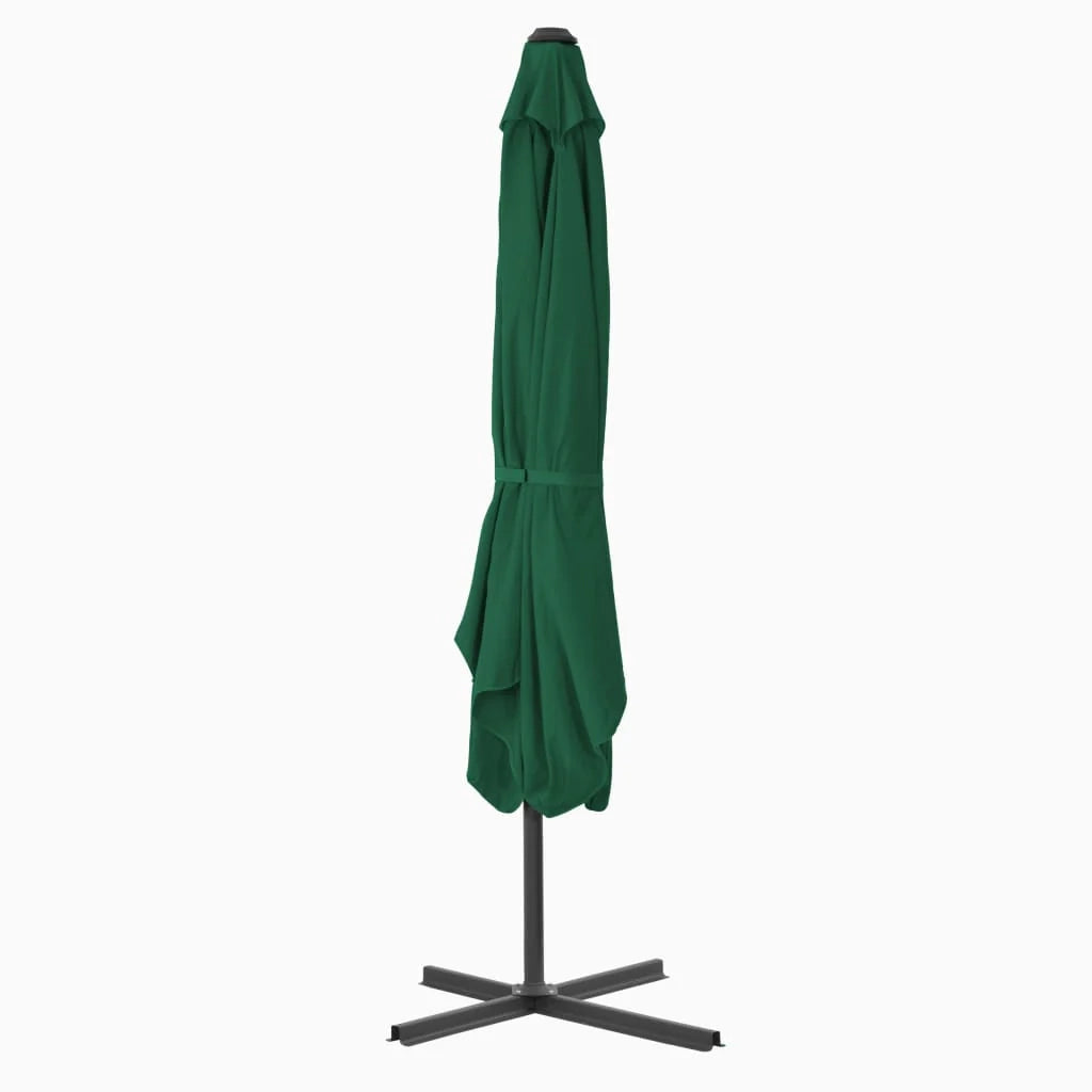 Ombrellone da esterno con palo in acciaio 250 x 250 cm verde 02_0008188