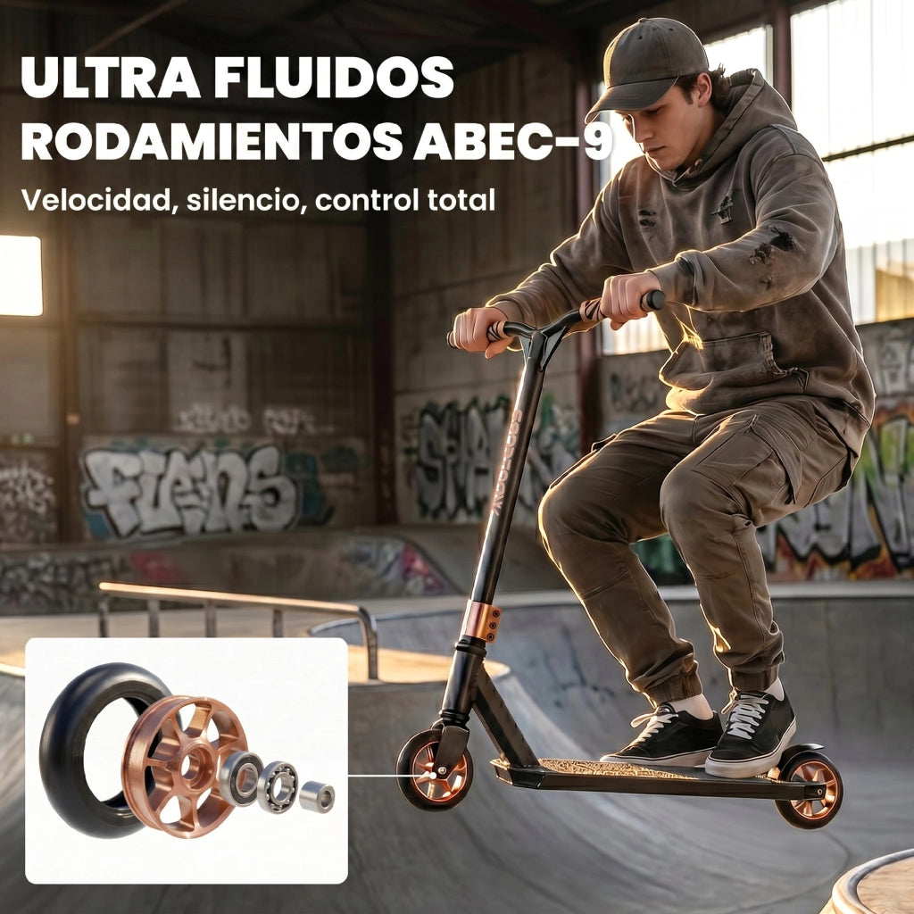 Patinete Freestyle ¨C zephmum ¨C 120 mm Ruote 360¡ã Giro Dorato