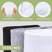 Set di calze lunghe per donne e ragazze 3 pezzi - Alte calze - Classico Nero/ Bianco/Grigio - Calze lunghe per donne e ragazze - Materiale di alta qualità Polyester - Stile informale