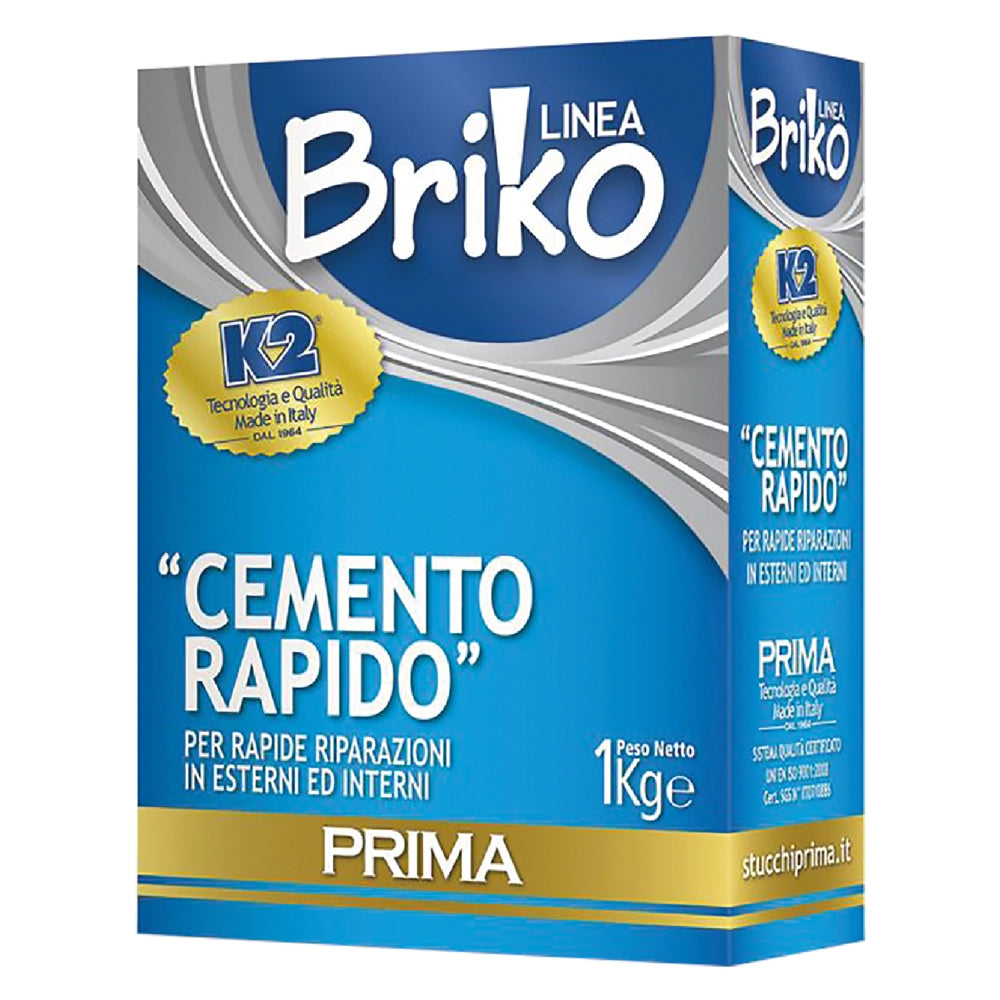 CEMENTO RAPIDO IN POLVERE 'BRIKO K2' Kg. 1 - scatola- 12 pezzi  - K2