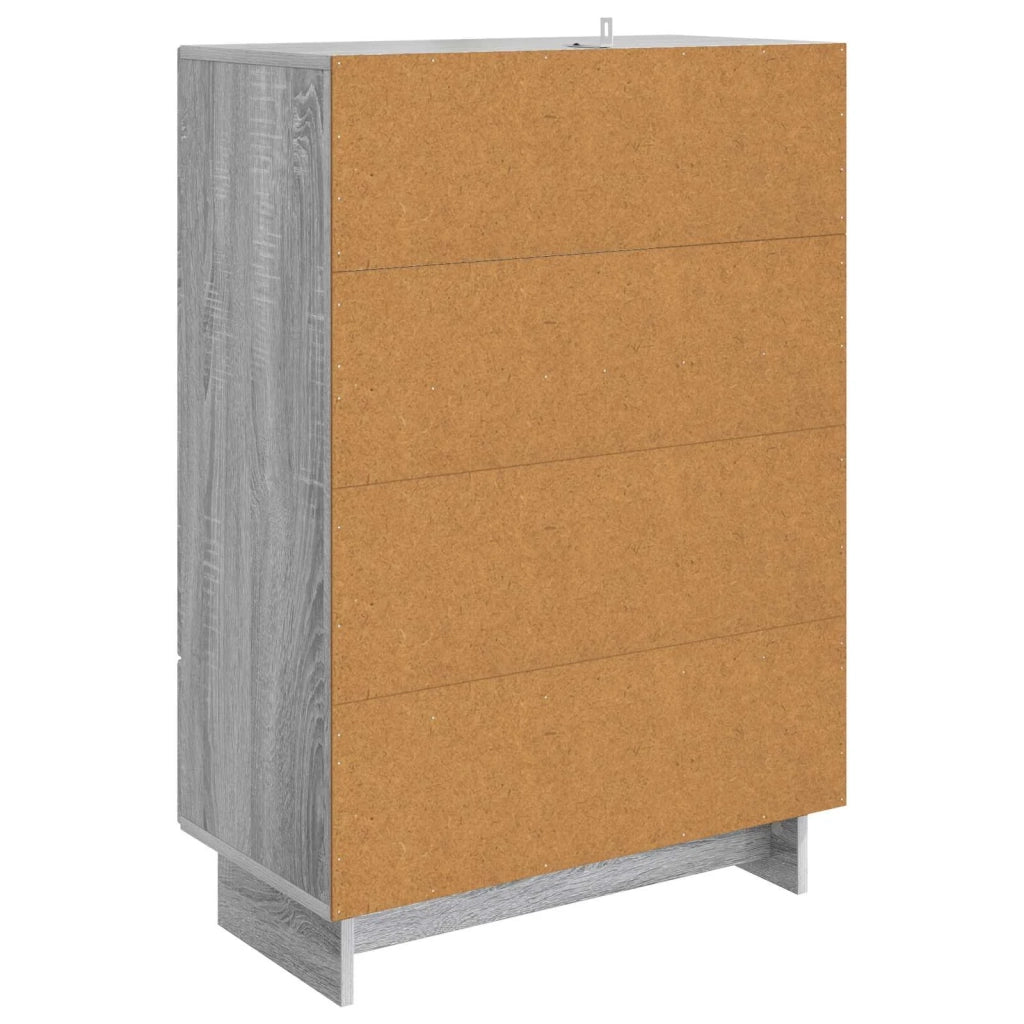 Credenza Sonoma grigia 66 x 34,5 x 95 cm Legno ingegnerizzato
