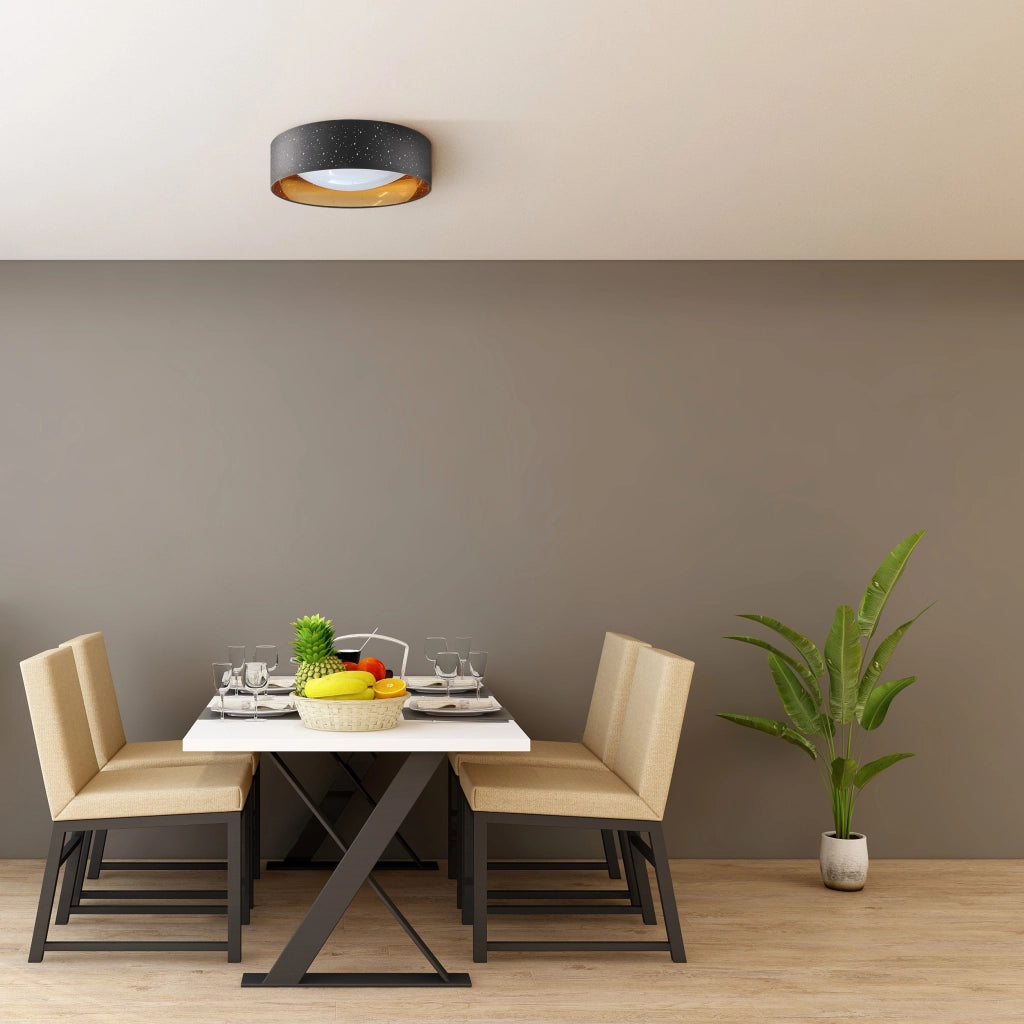 Plafoniera LED 18W 4000K Ø32cm nero-oro Tuluza Polux