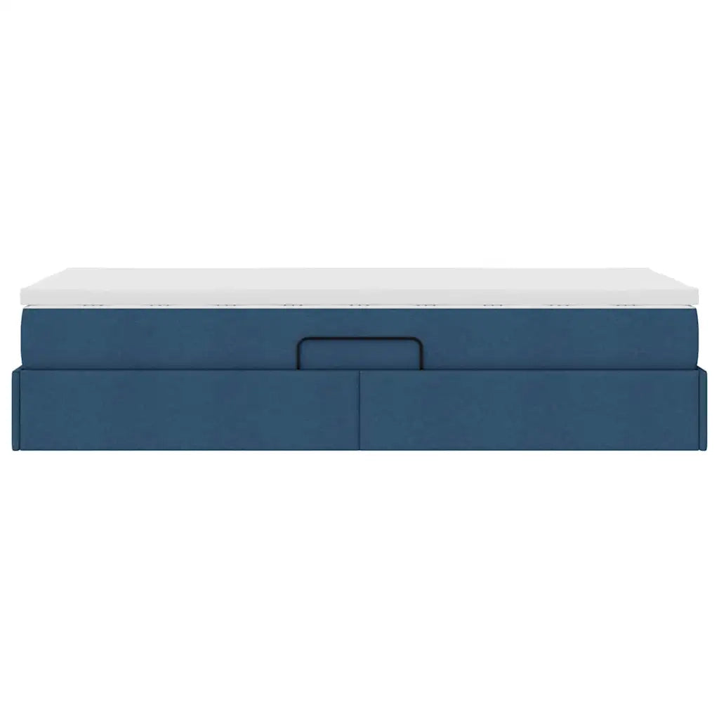 Letto con contenitore e materasso Blu 90 x 190 cm Poliestere