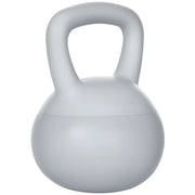 Kettlebell 4kg in PVC e Sabbia Metallica ¨C zephmum ¨C Grigio 19x19x26 cm