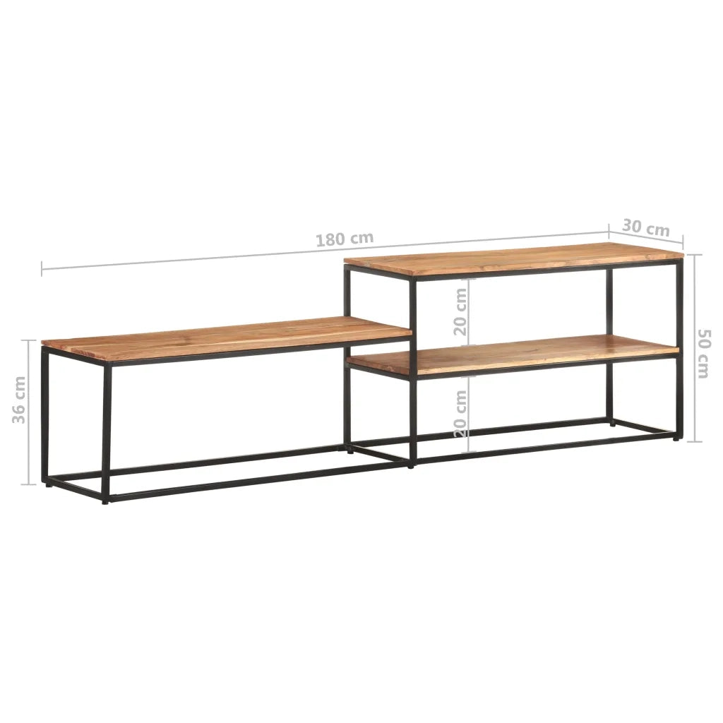 Mobile Porta TV 180x30x50 cm in Legno Massello di Acacia cod mxl 17653