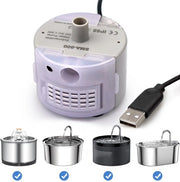 Pompa di Sostituzione per Fonte d'Acqua per Gatti in RVS con LED e Connettore USB (Modello A)