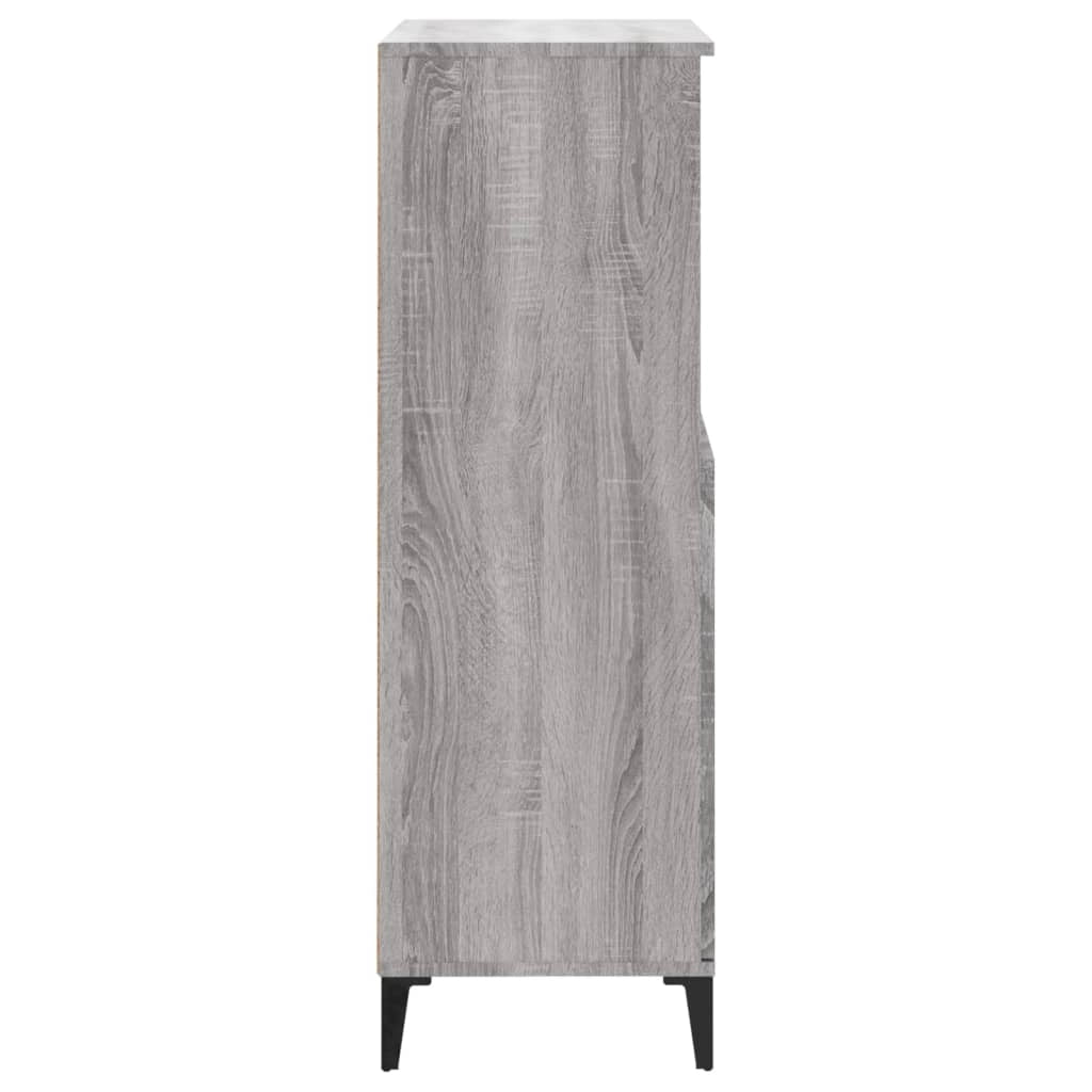 Buffet credenza cassettiera armadio mobile contenitore organizer cucina soggiorno salotto rovere Sonoma alto 60 x 36 x 110 cm legno ingegnerizzato grigio 02_0035383