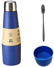 Termos 532 ml - Doppio strato di isolamento a vuoto - Acciaio inossidabile - Sottopiatto antiscivolo - Spazzola per termos con silicone - Adatto per uso esterno/ufficiale - Termos di servizio