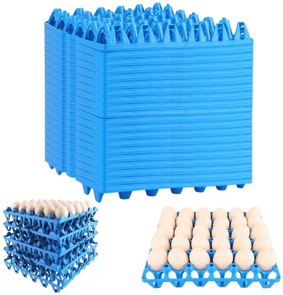 Egg Container Kunststof 20 Stuks per Pacchetto, Ingrandibile, Riciclabile, per Fridge, Grande Capacità fino a 30 Uova