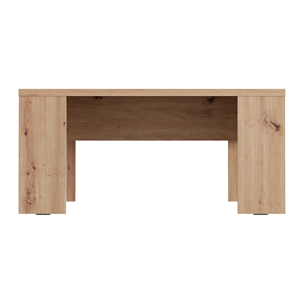 Riposto, Tavolino da Salotto Forma Rettangolare, 90x50x43h cm Marrone Rovere Nodi