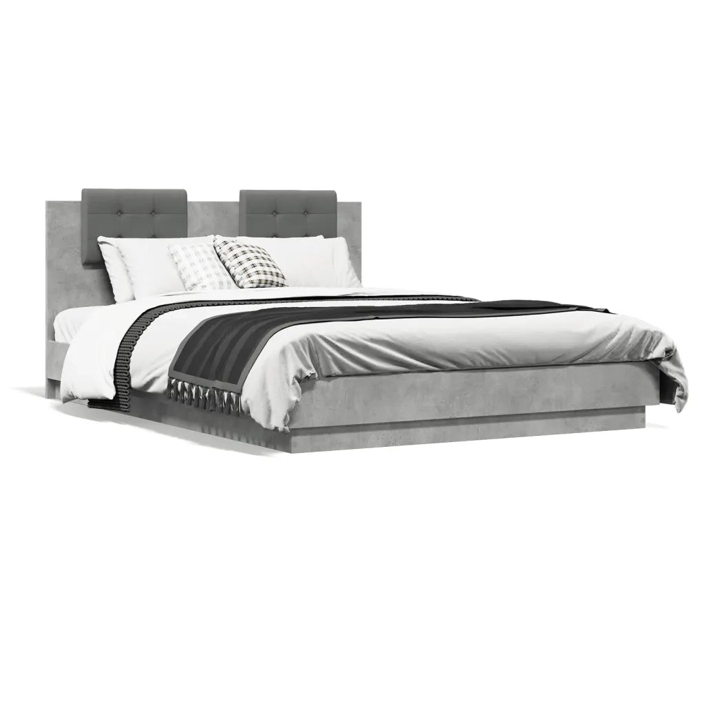 Giroletto Testiera Grigio Cemento 140x200 cm Legno Multistratocod mxl 91155