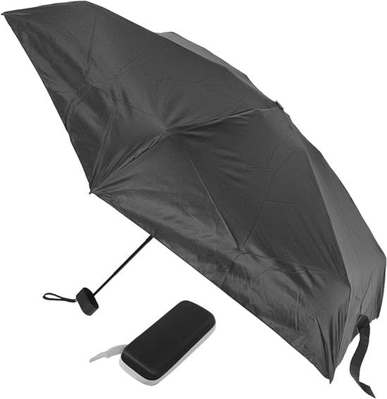 Parasole Portatile – Parasole Pieghevole Compatta con Sconto 60% | Piccolo Ombrello per Esterno, Translucido e Leggero – Nero