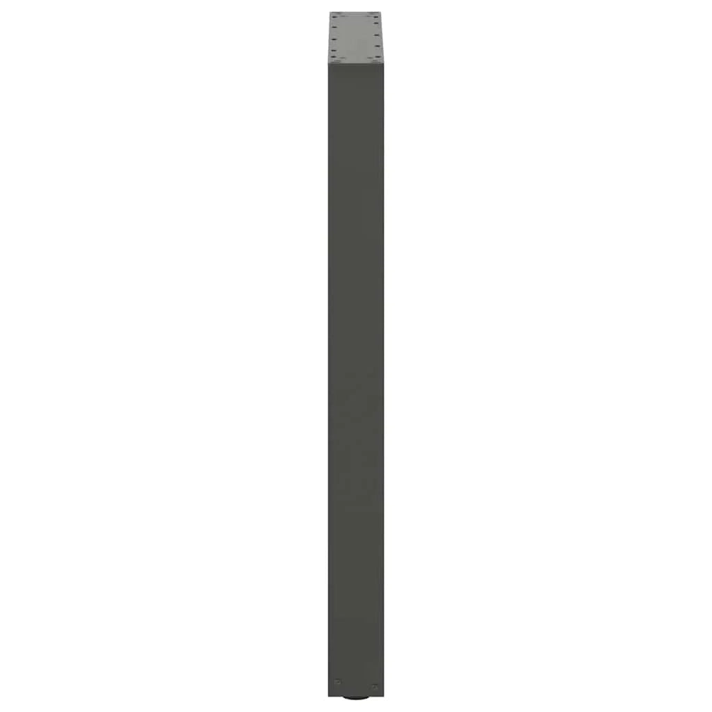 Set di 2 gambe per tavolo da bar a forma di U 60 x 90 cm design robusto con piedini regolabili design moderno in acciaio antracite 02_0057466