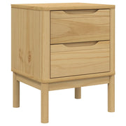 Comodino | Armadio da Notte | Mobiletto da notte FLORO Marrone Cera 45x39x57 cm Legno di Pino