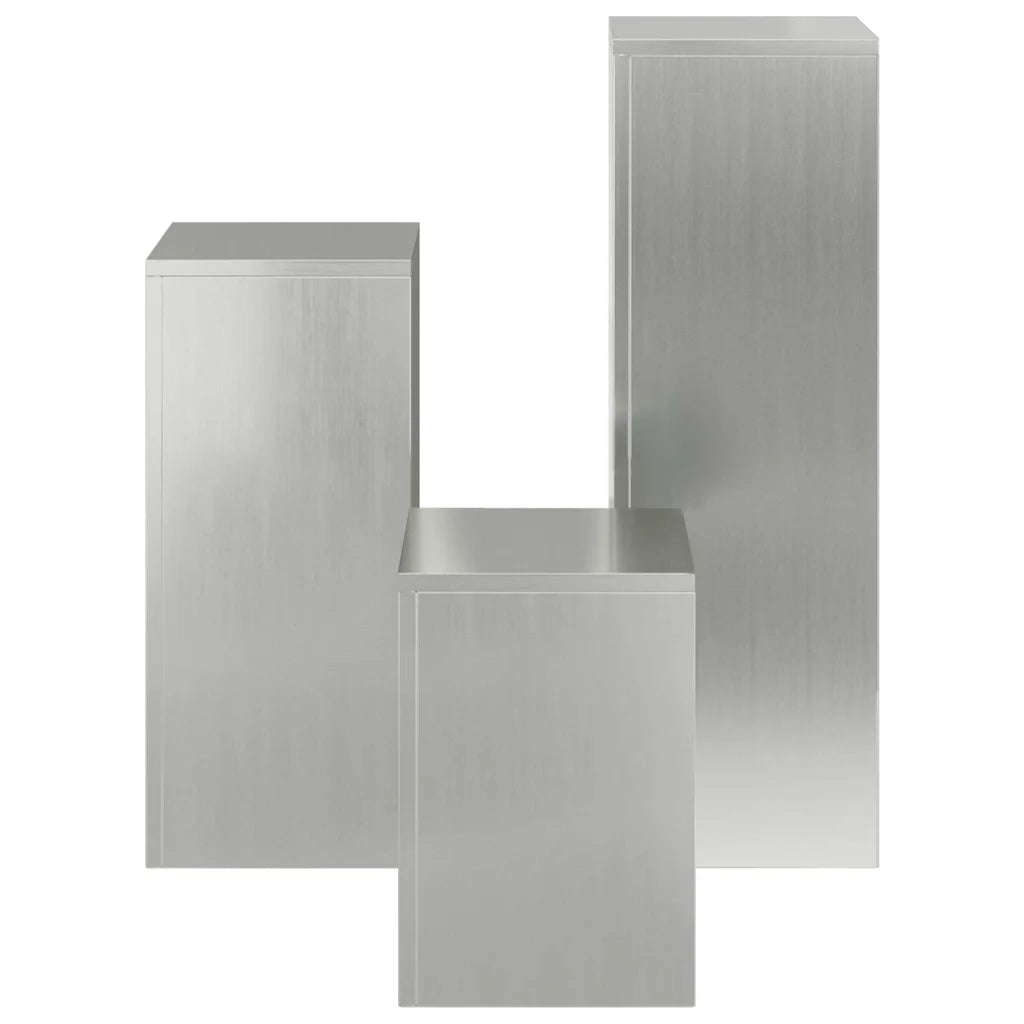 Supporto per piante 3 pcs Argento Acciaio zincato 865832