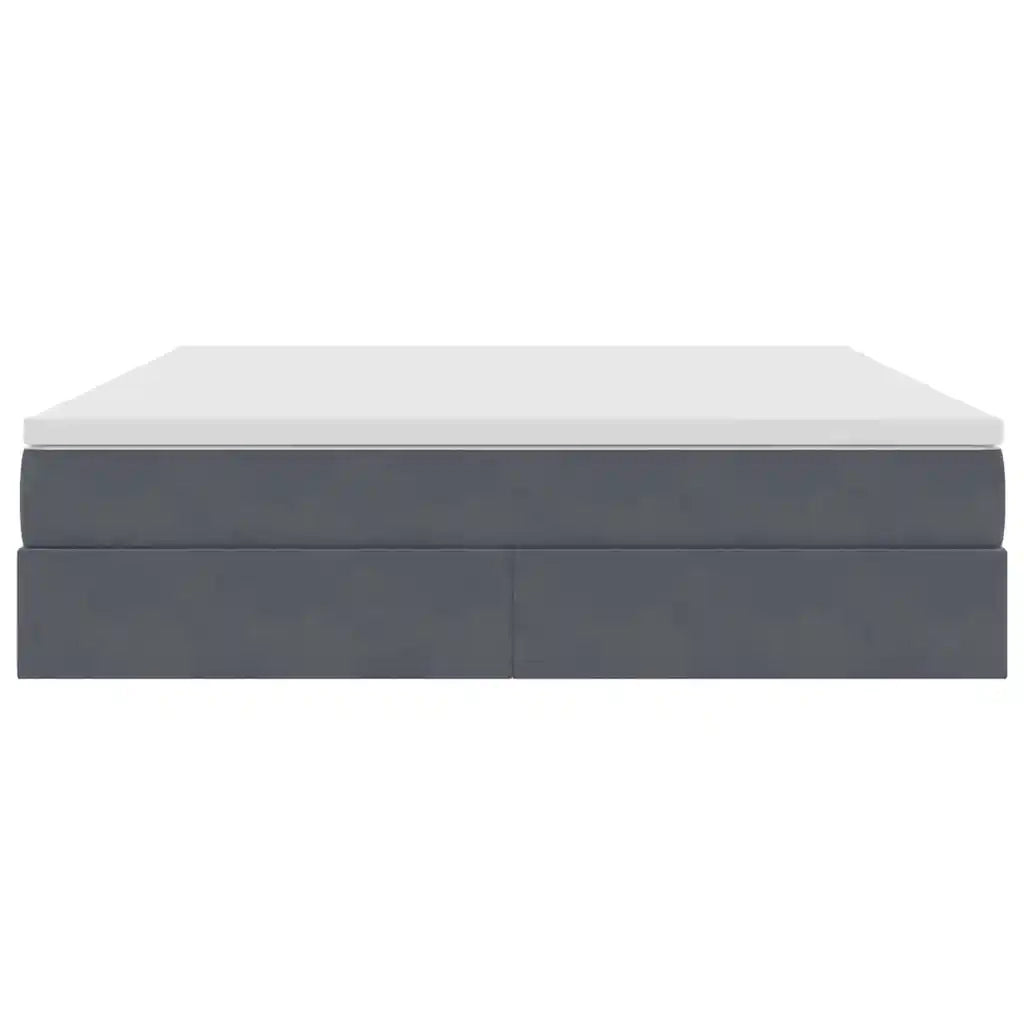 Letto con contenitore e materasso Grigio scuro 160 x 200 cm 3370312
