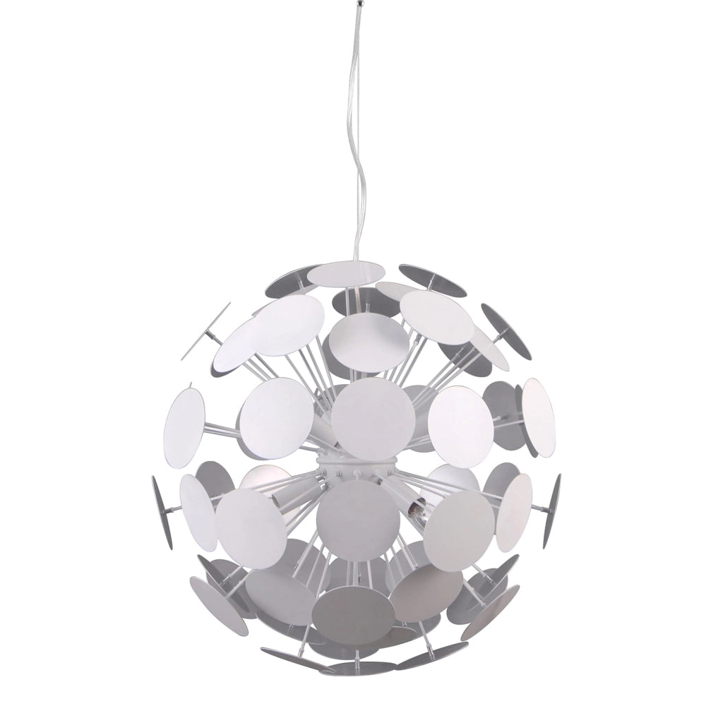 Lampadario Italux Mailone moderno bianco/argento 6xE14