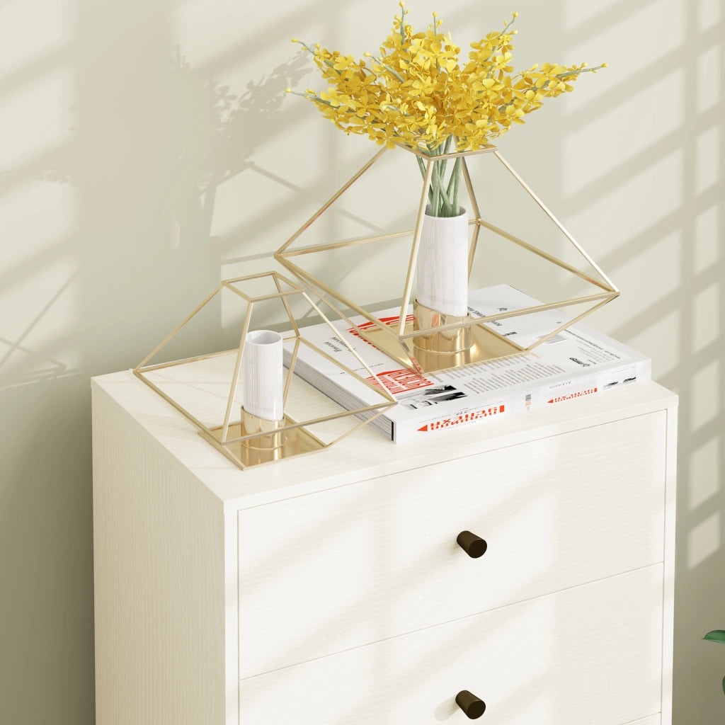 Cassettiera Alta 5 Cassetti ¨C Zephmum ¨C 47x29x95 Beige
