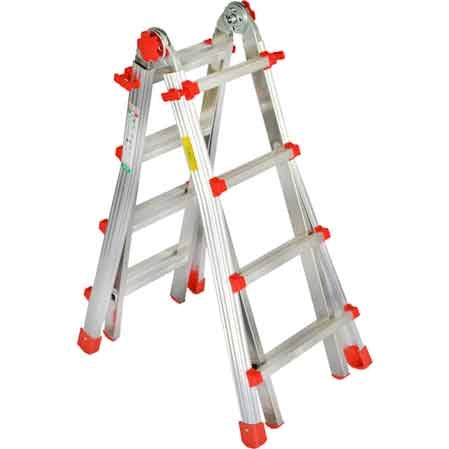 SCALA MULTIUSO 'SQUADRA PIU'' 4+4 gradini - MARCHETTI