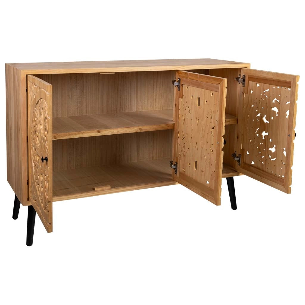 Credenza legno marrone 120x38x80h cm