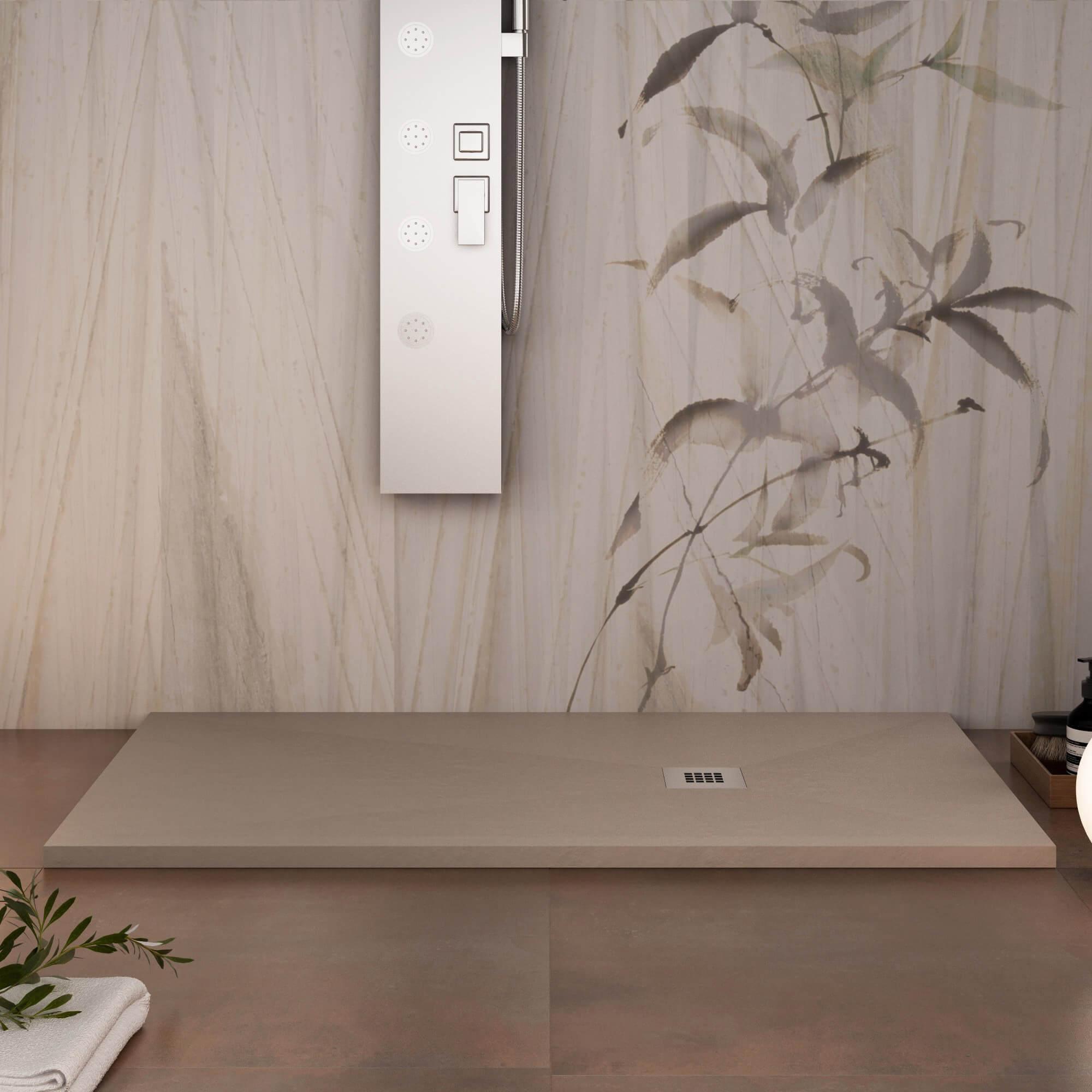 Piatto Doccia 100x100 cm in Pietra Bonussi Everest Moka