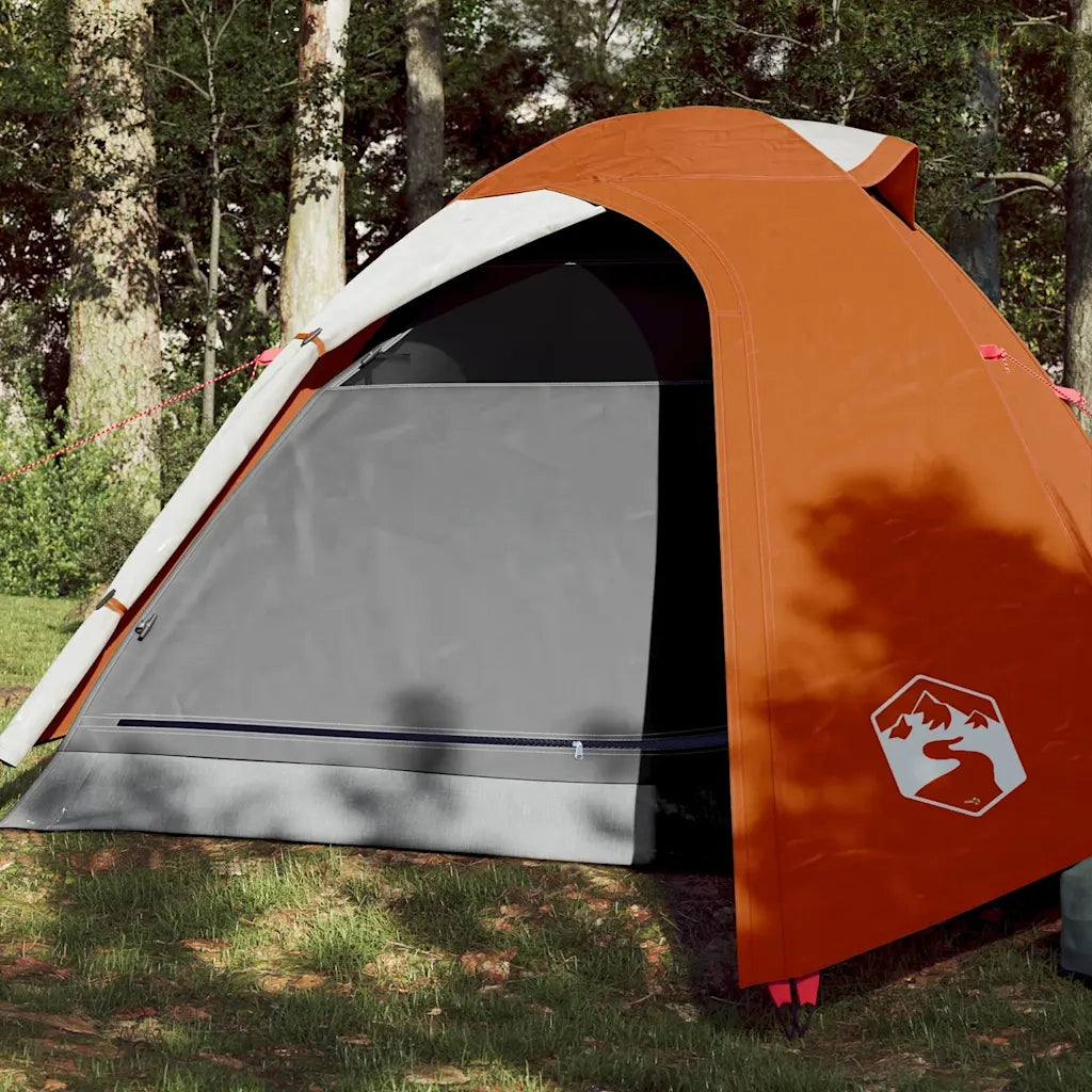 Tenda da Campeggio a Cupola 3 Persone Arancione Impermeabile 94333