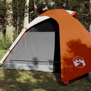 Tenda da Campeggio a Cupola 3 Persone Arancione Impermeabile 94333