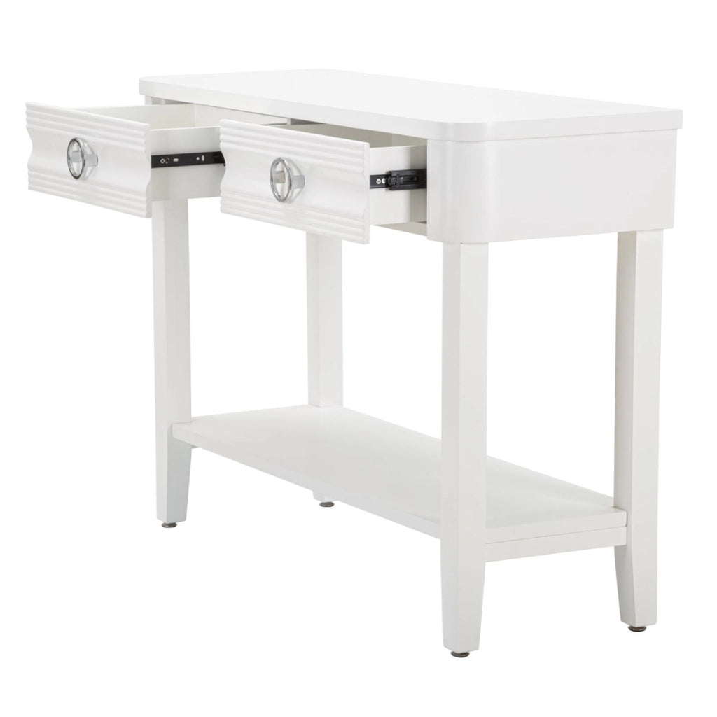 Tavolo Consolle VKH603, Bianco, Legno, 110x40x82 cm