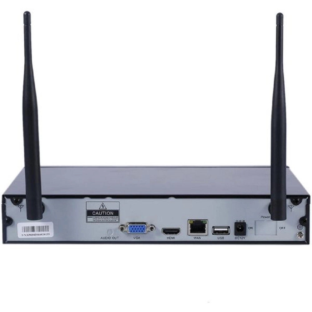 Trade Shop - Kit Videosorveglianza Ip Wireless Nvr 8 Canali 8 Telecamere Ip Full Hd Wifi -