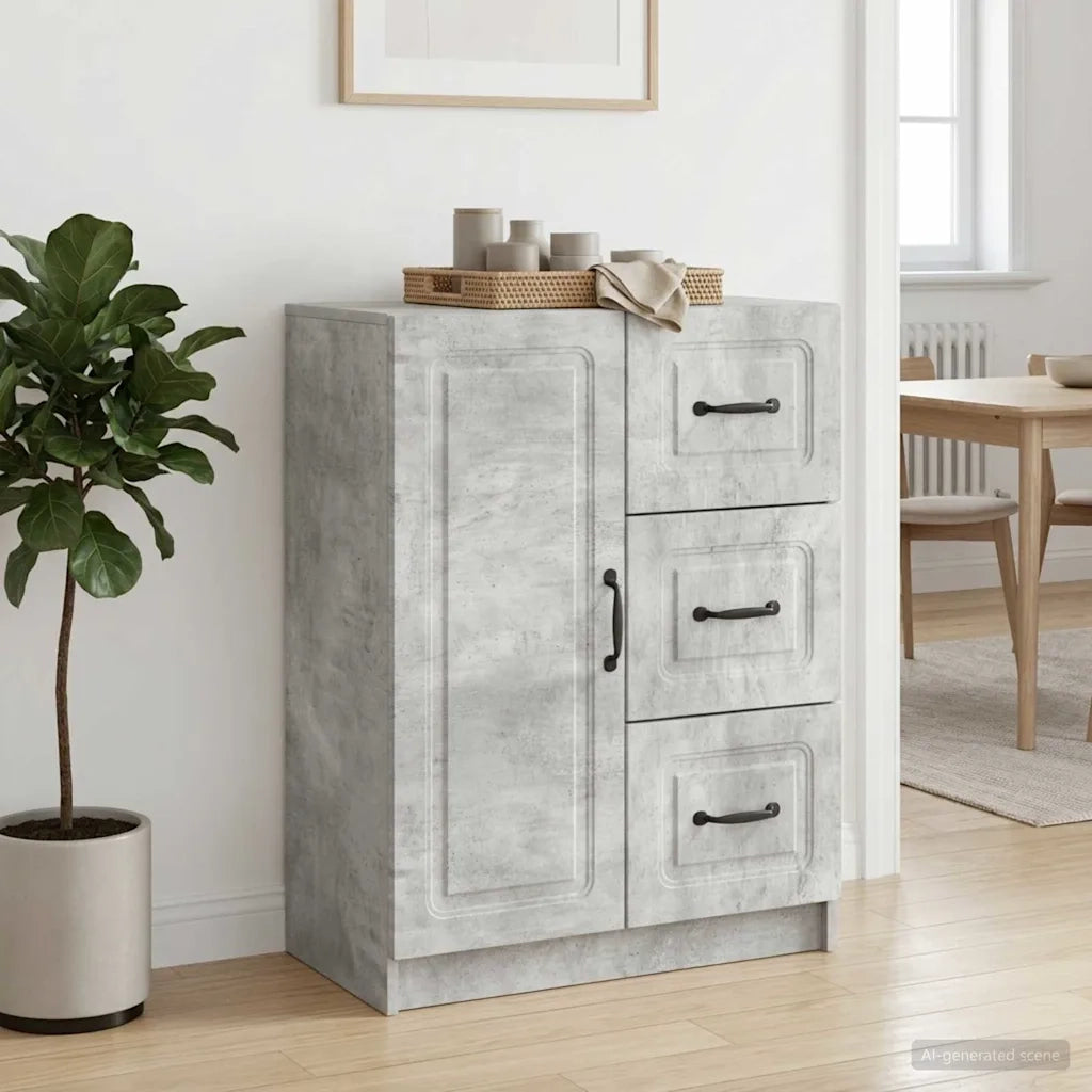 Credenza Grigio Cemento 66 x 34,5 x 87 cm Legno ingegnerizzato 895778