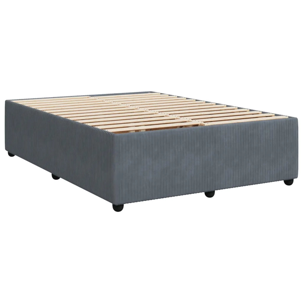 Letto box spring con materasso Grigio Scuro 160 x 200 cm 3453180