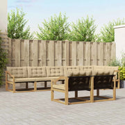 Set di divani da esterno 8 pz Bianco e Beige 3388815