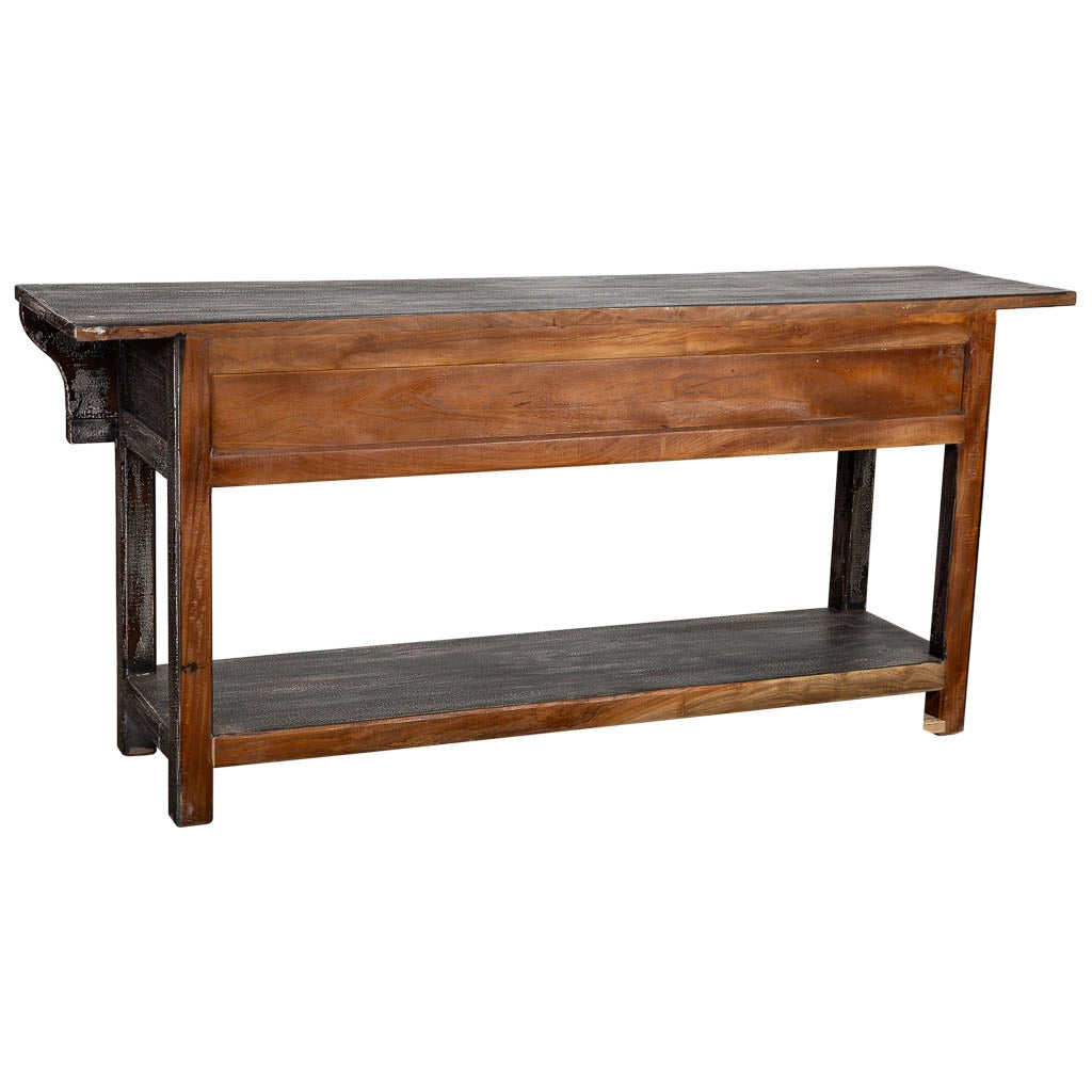 Mobile da ingresso in legno con finitura artigianale Grigio scuro inve